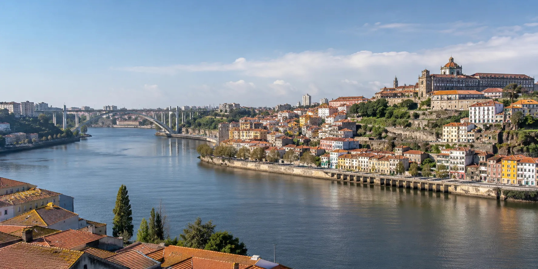 Vista aérea da cidade do Porto e Grande Porto, zona de atuação Caldeiras SOS Porto